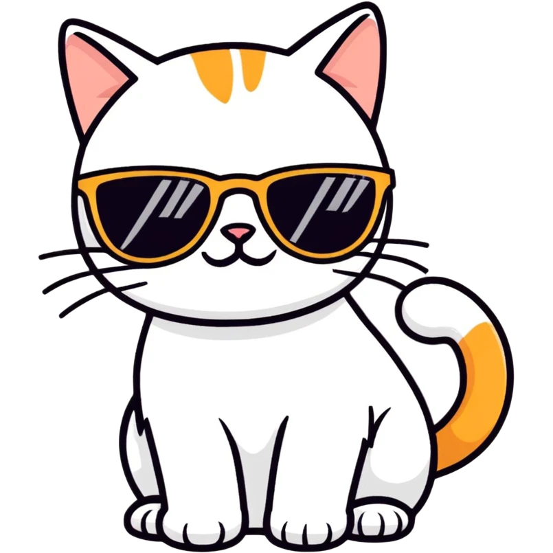 Cat with sunglasses emoji