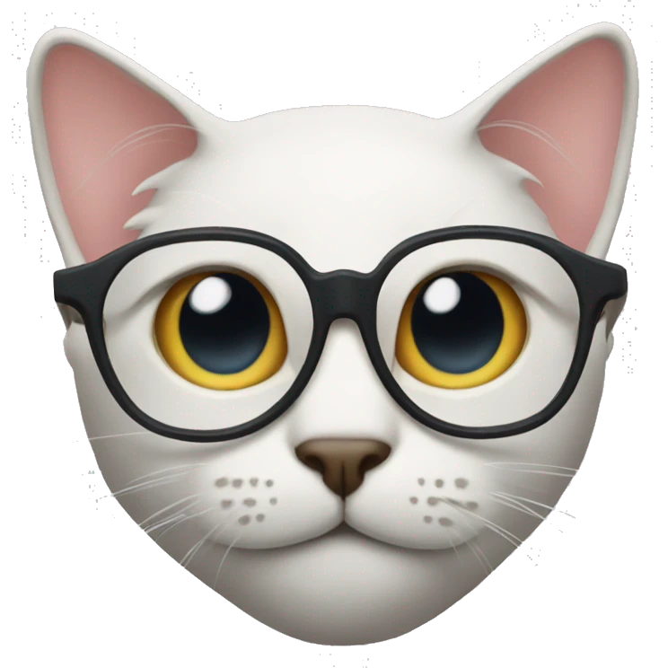 Cat with glasees emoji