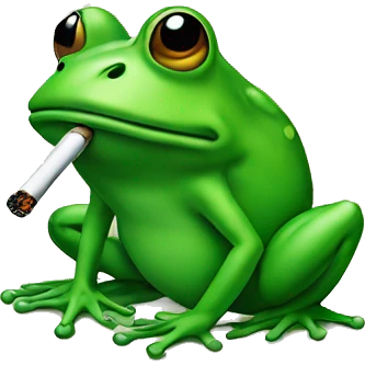 Smoking frog  emoji