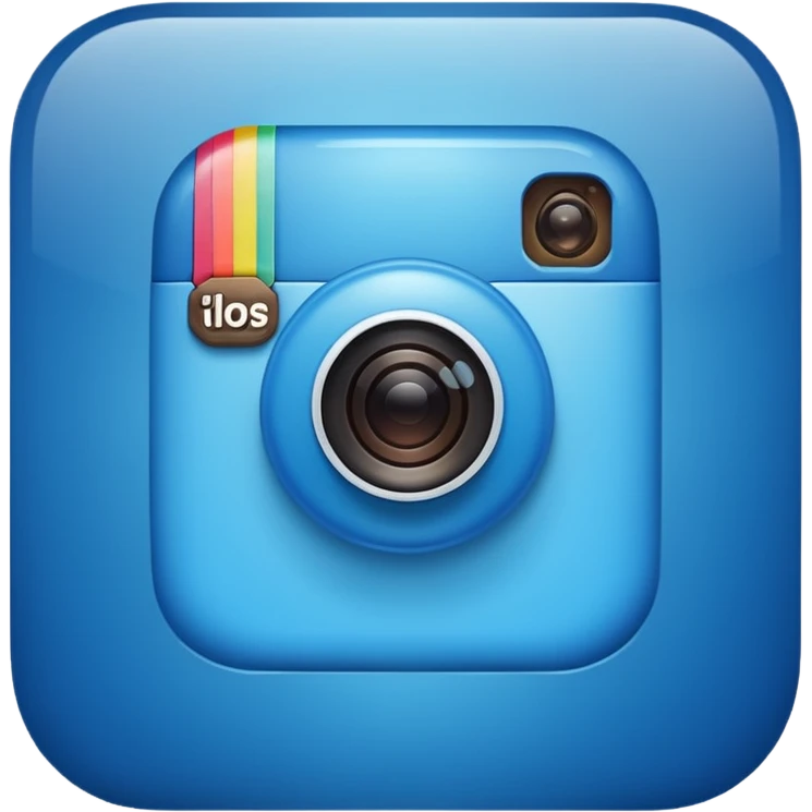 Instagram blue thick emoji