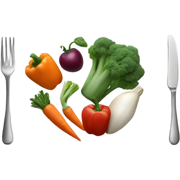 white plate food veggies  emoji
