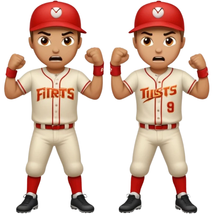 dos basebeall playr a golpes emoji