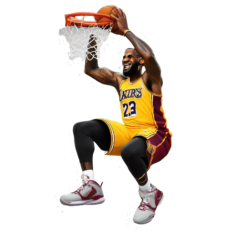 LeBron James dunking emoji