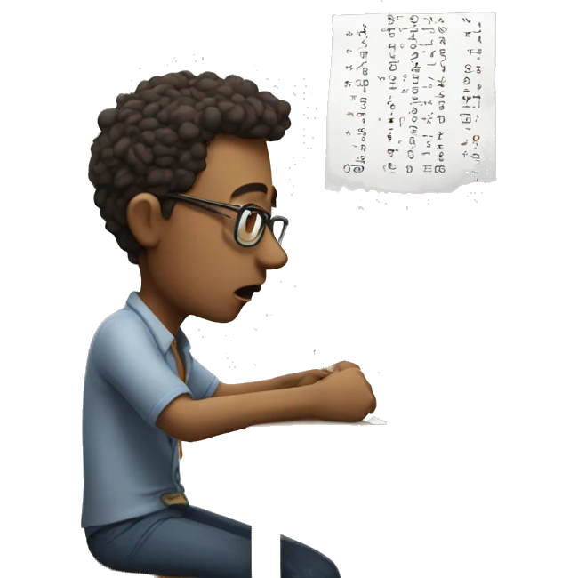 Person failing math test  emoji