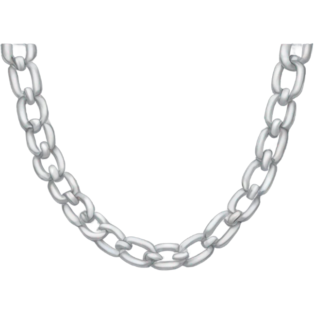 silver chain necklace  emoji