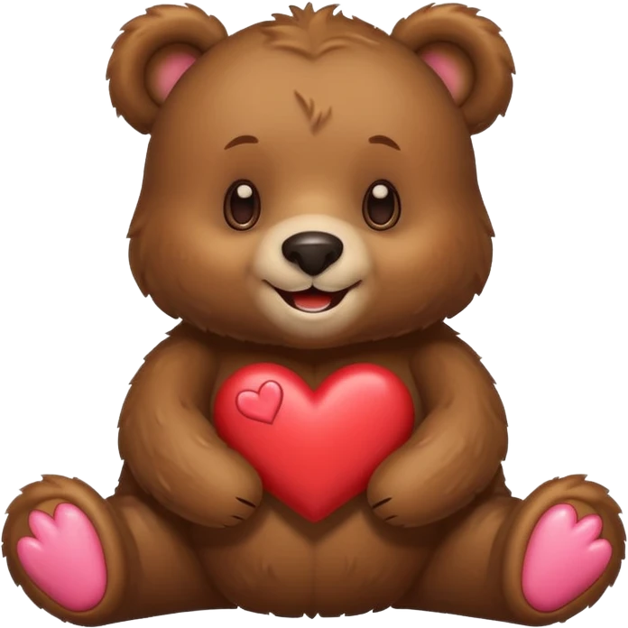 A bear with hearts emoji