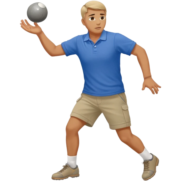 joueur de pétanque qui tire emoji