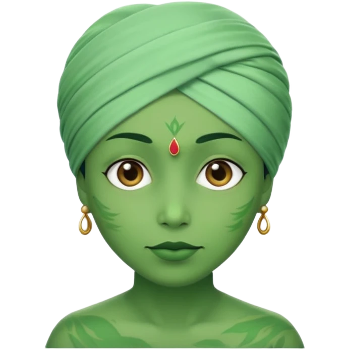👳‍♀️ but green skin emoji