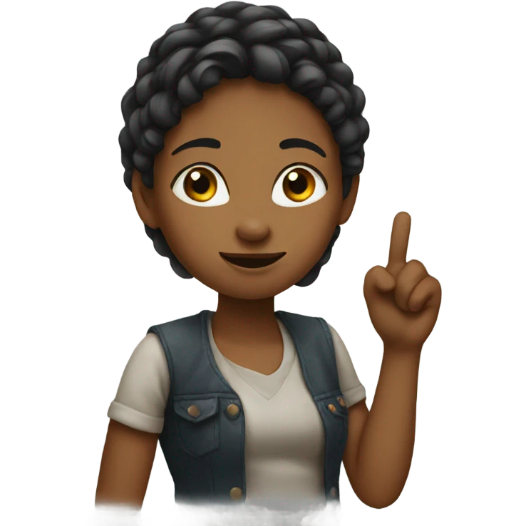 Girl with a finger sign  emoji