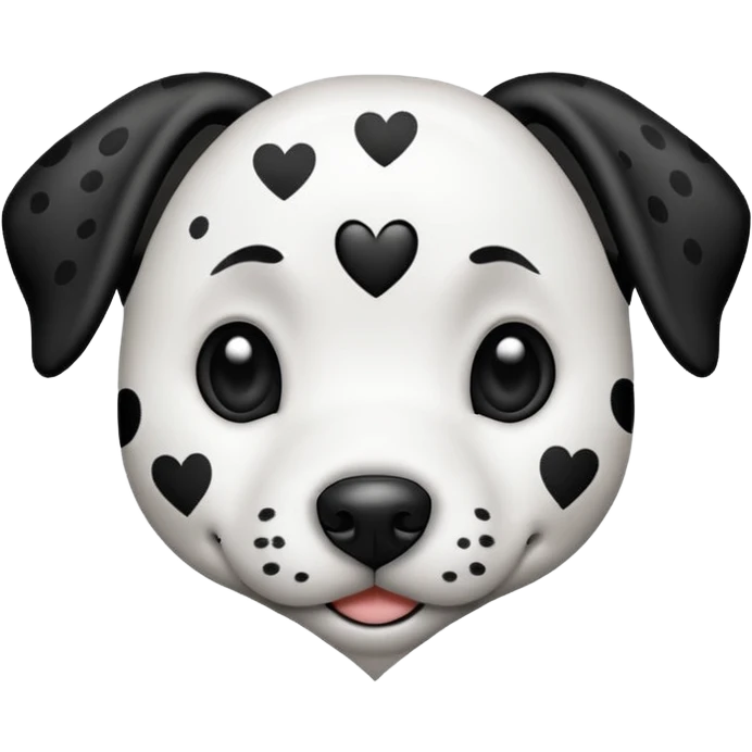 Dalmatian spotted heart emoji