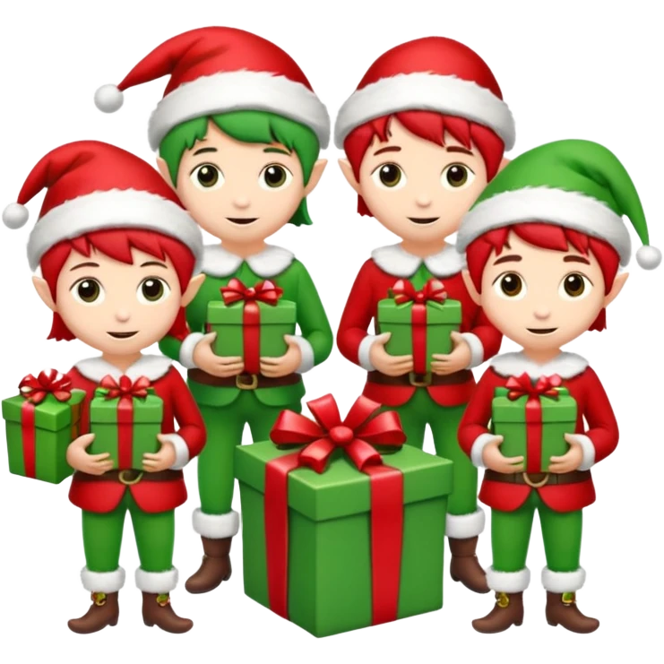 10 Christmas Elfs man’s  emoji