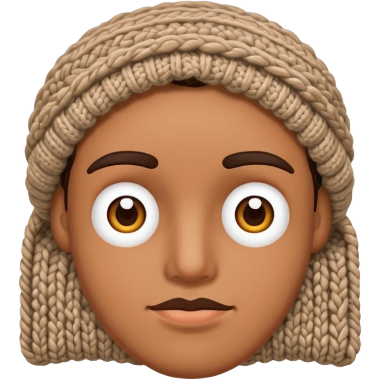 Knitted style face emoji