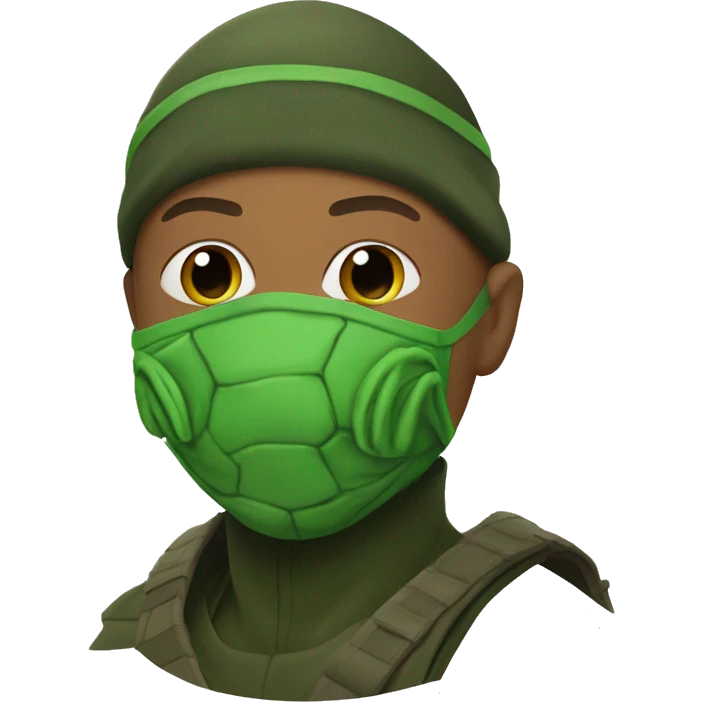 Kylian Mbappe avec un masque de tortue ninja emoji