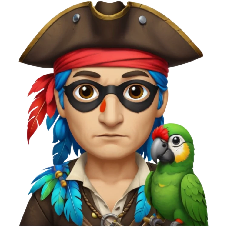pirate and parrot emoji