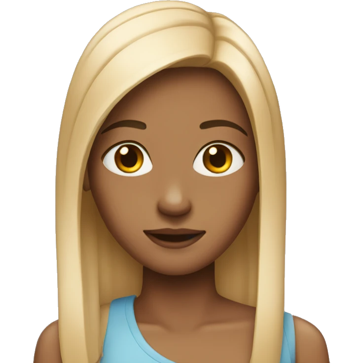 Girl with straight hair  emoji