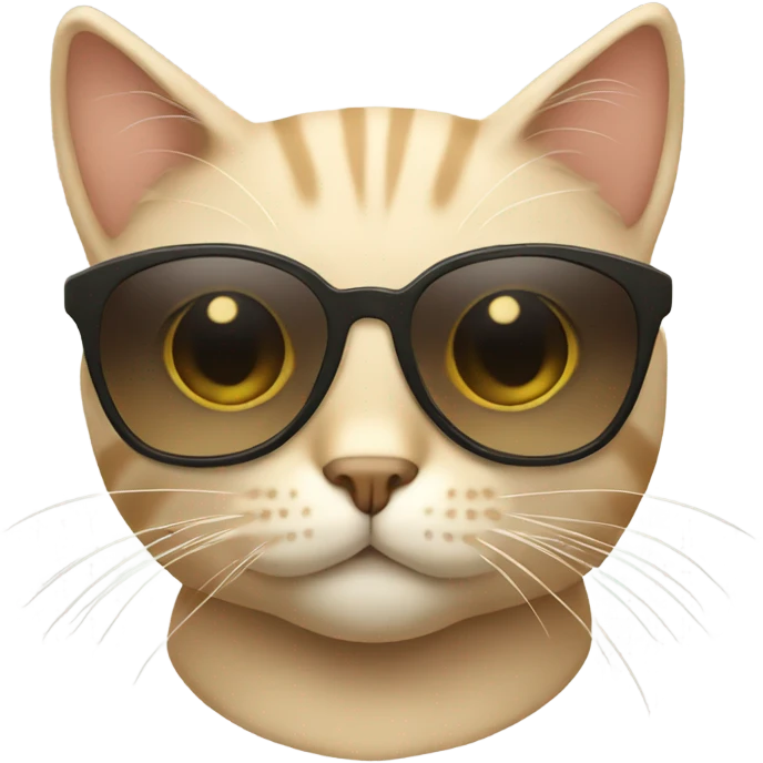 Beige cat with shades emoji