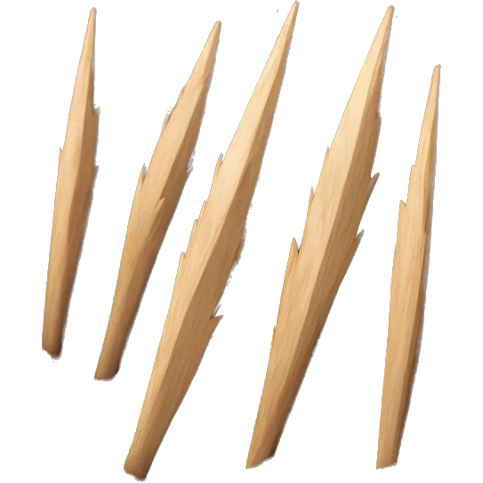 wooden spikes coming from the ground emoji