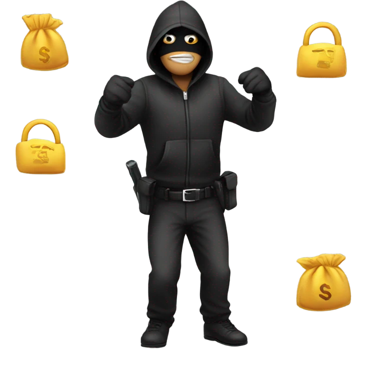 Robber robbing the bank emoji