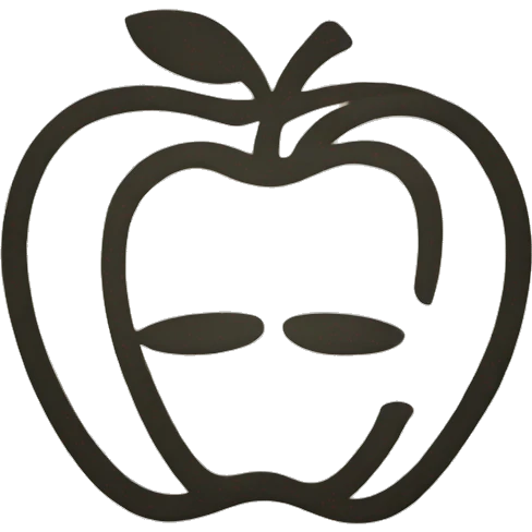 Outline of an apple emoji