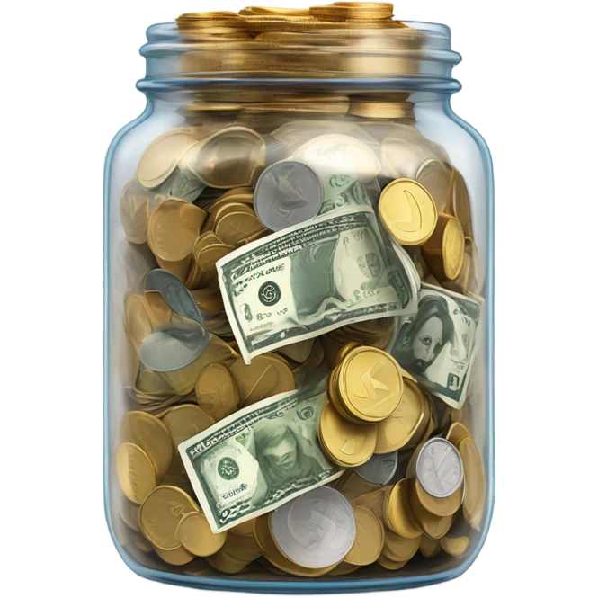 a jar full of money emoji