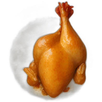 Poulet sauce coco dans une assiette avec riz emoji