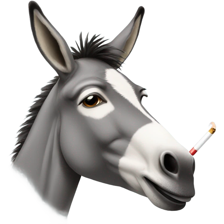 a donkey smoking emoji