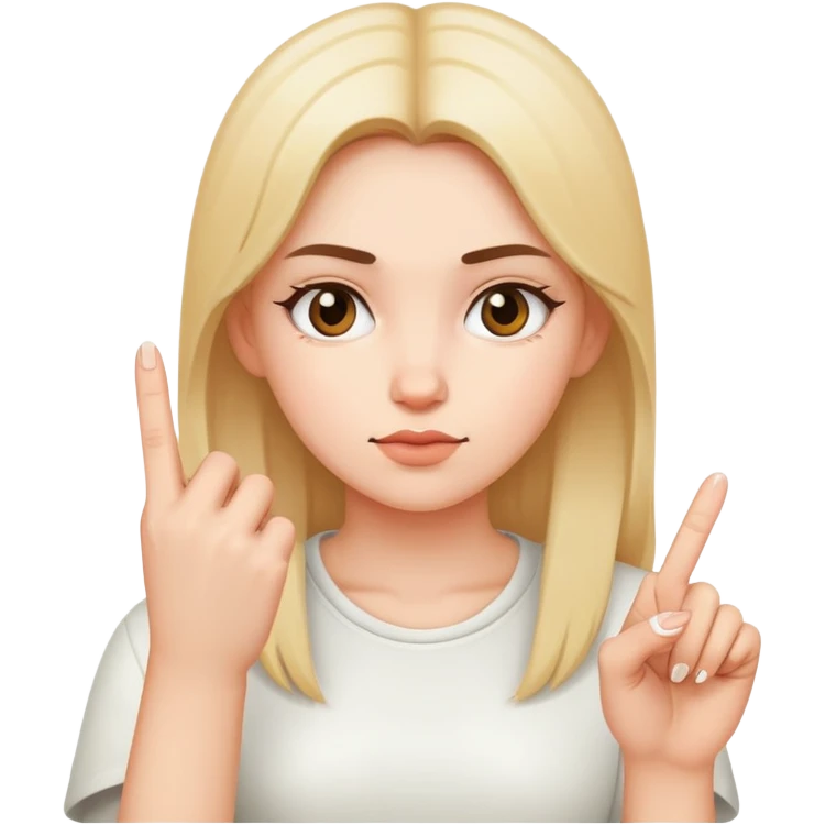Girl with middle finger  emoji
