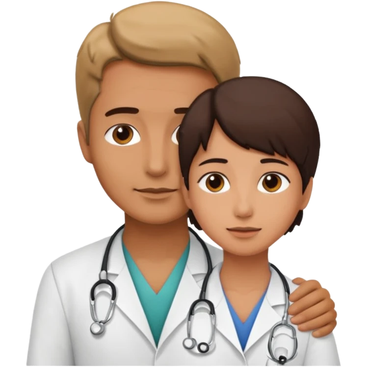 doctor touching patients neck emoji