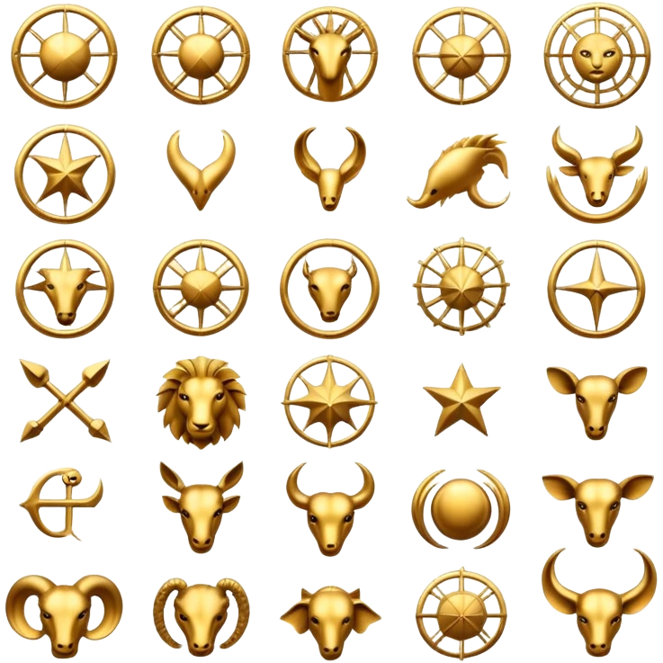 Zodiac symbols emoji