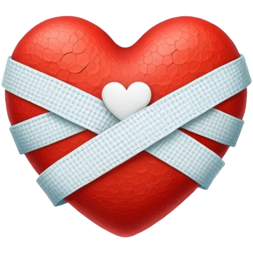 coracao com curativo emoji