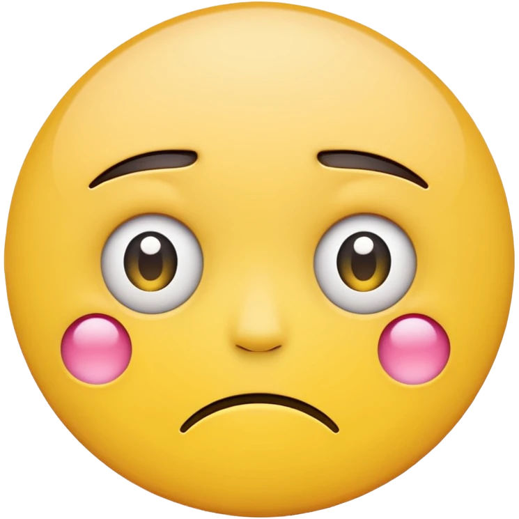 two emojis not happy stuck together no pink cheeks emoji