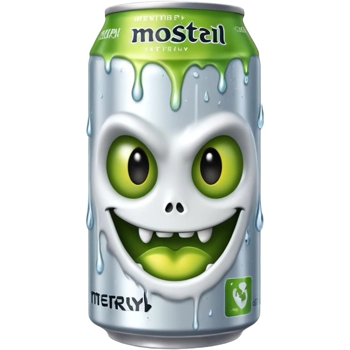 Crea un emoji de una lata de monster blanca de la bebida energética  emoji