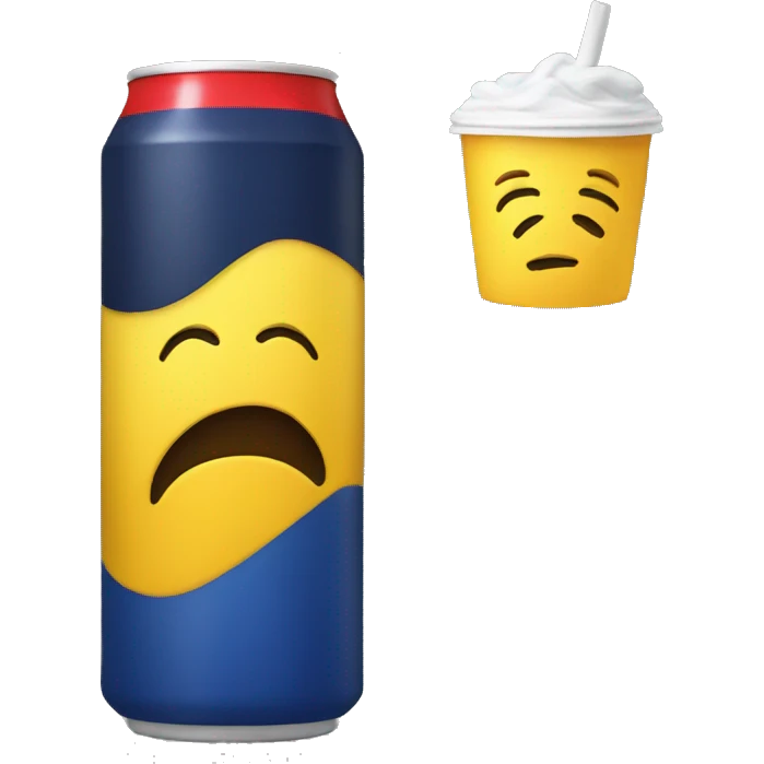tired yellow emoji with a redbull  emoji