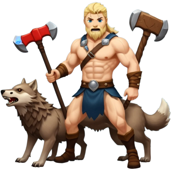 Norse Vider, who killed the Wolf Fenrir emoji