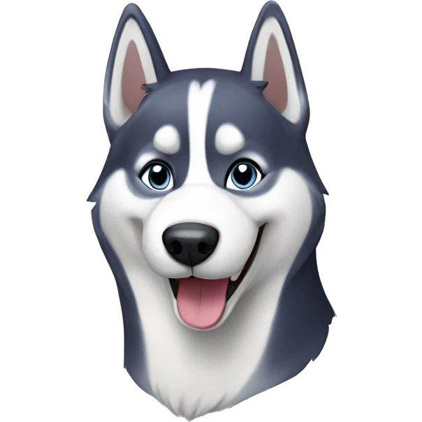 Happy husky  emoji