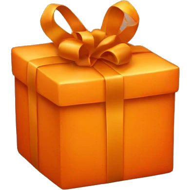 Orange present emoji
