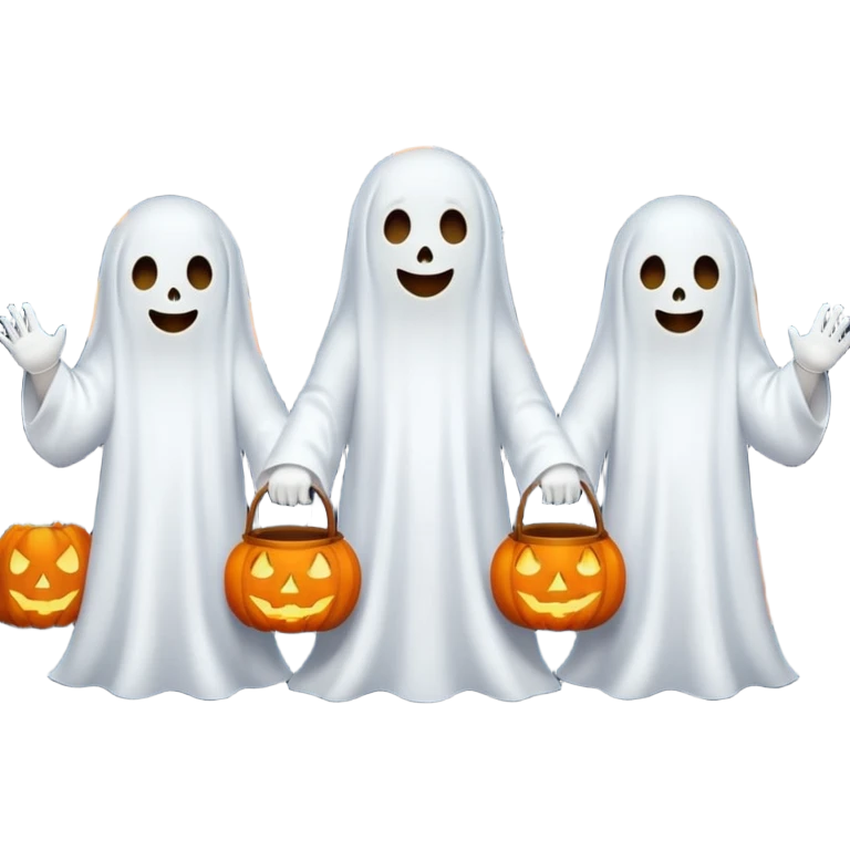 Ghosts trick or treating at a mansion emoji