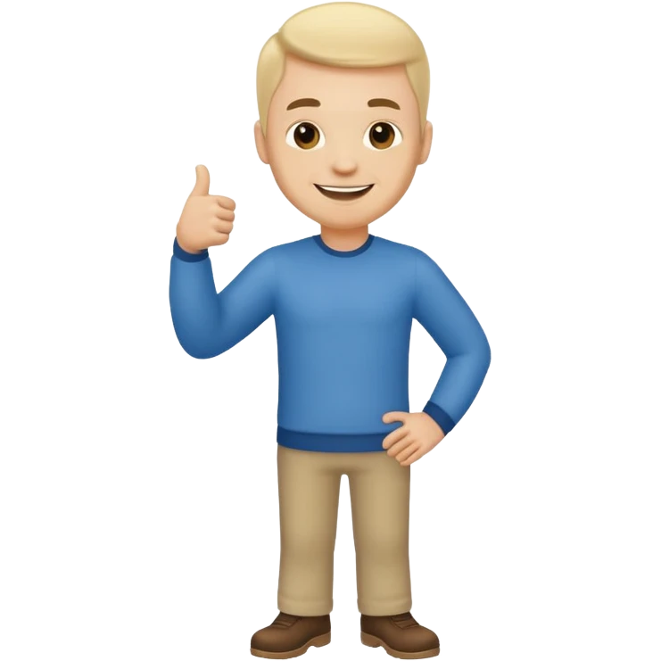 ligth man giving thumbs up full body emoji