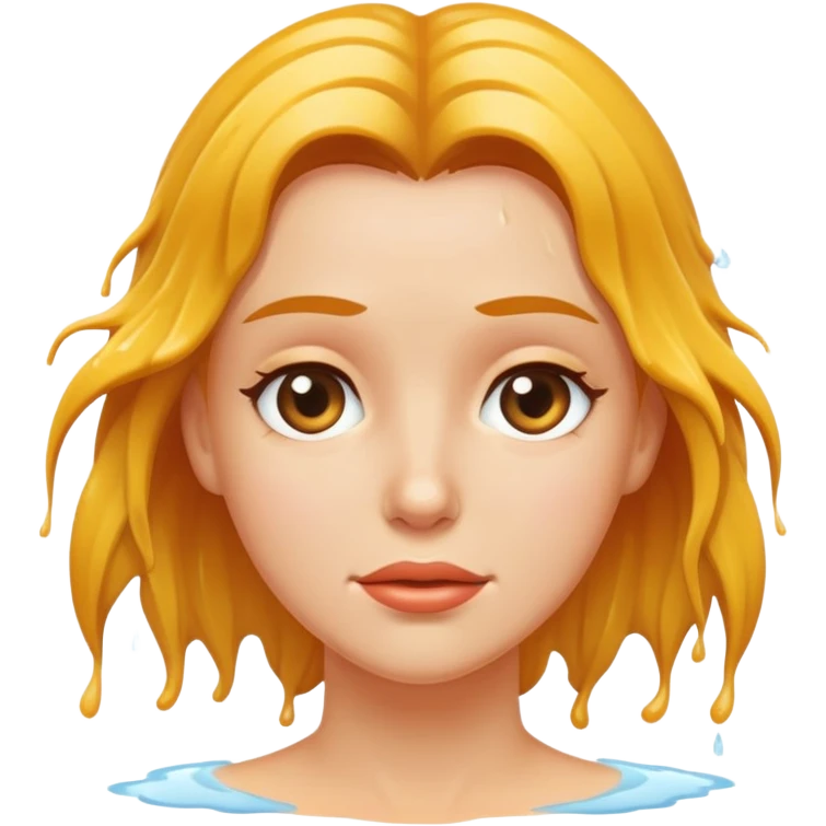 woman lying down with wet hair emoji