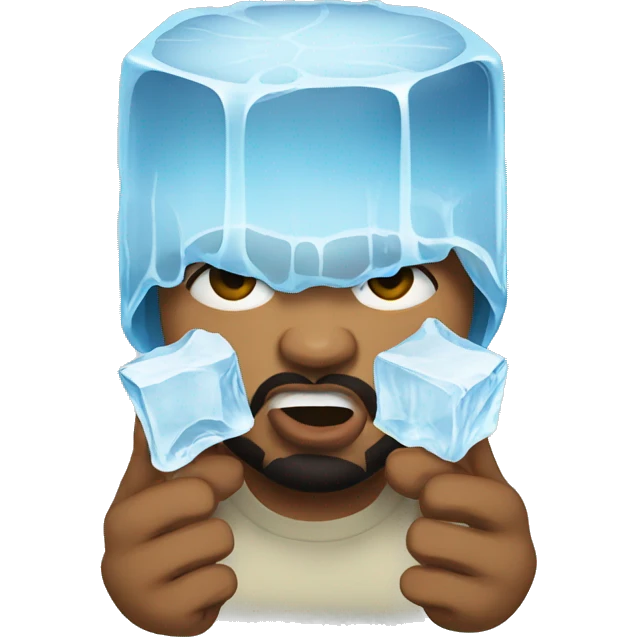 Ice cube (the rapper) eating ice  emoji