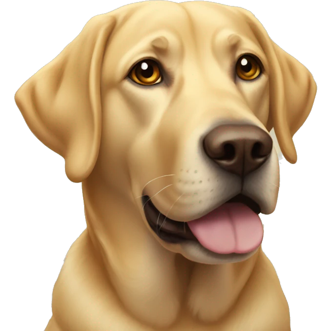 Golden lab with halo emoji