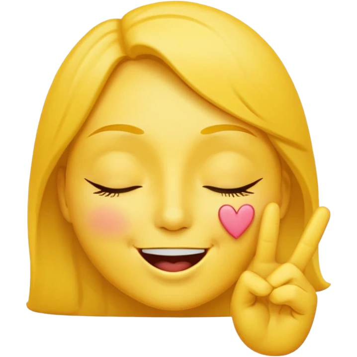 Kissing face with peace sign  emoji