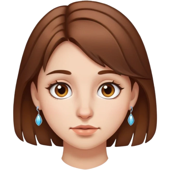 Girl with brown hair and nose piercing emoji
