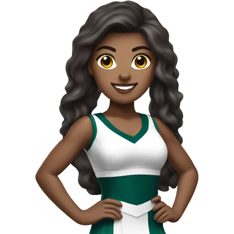 Philadelphia Eagles cheerleader brunette cheer emoji