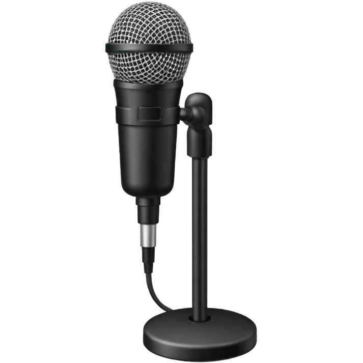 Microphone Stand black emoji