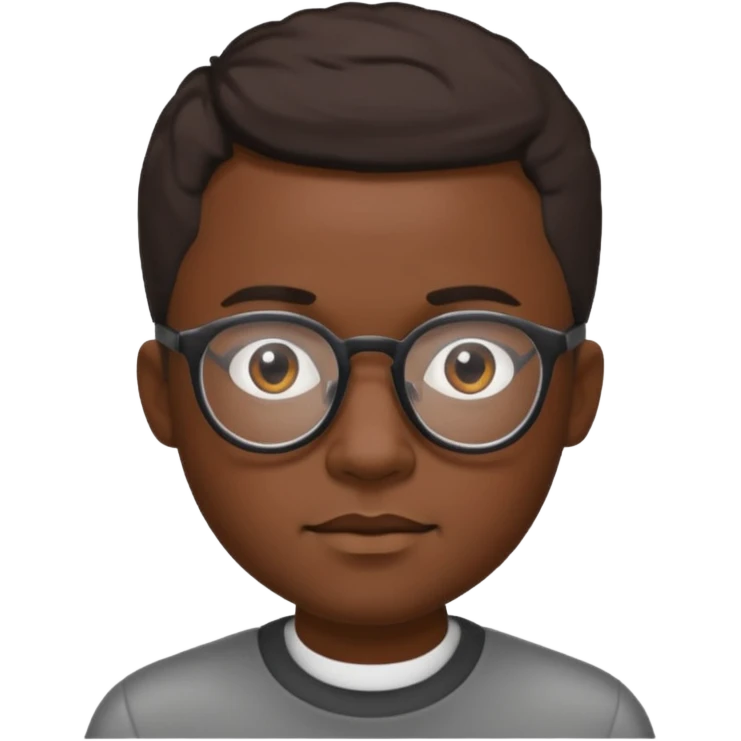 bold and wearing glasess black man emoji
