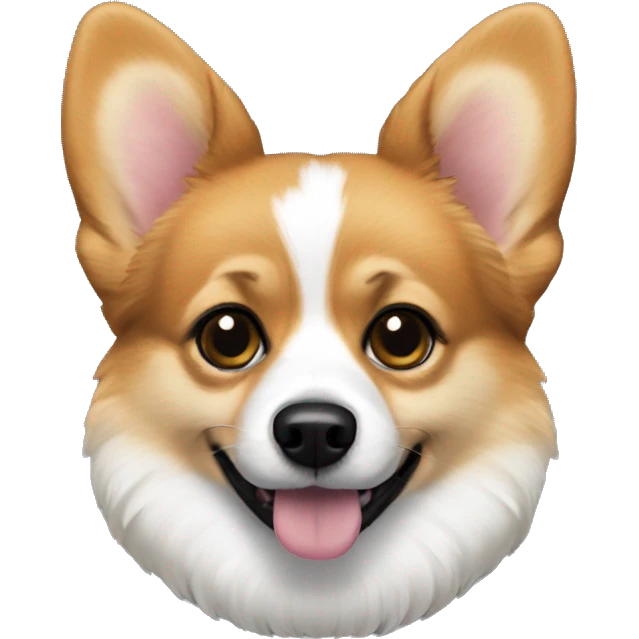 Corgi Pomeranian with black details emoji