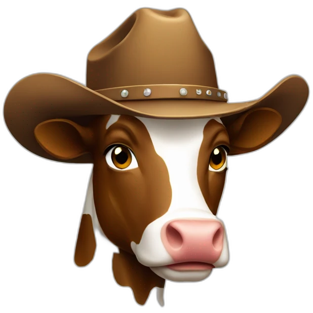 vache with cowboy hat emoji