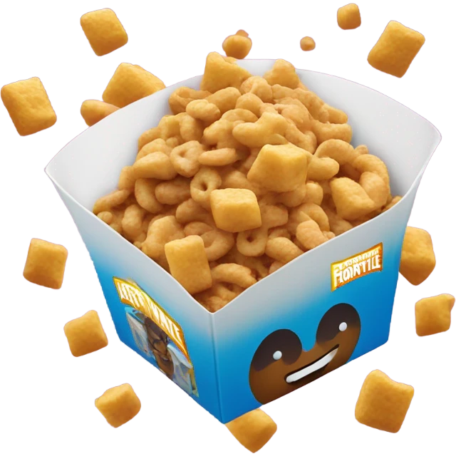   Fortnite inspired cereal box emoji