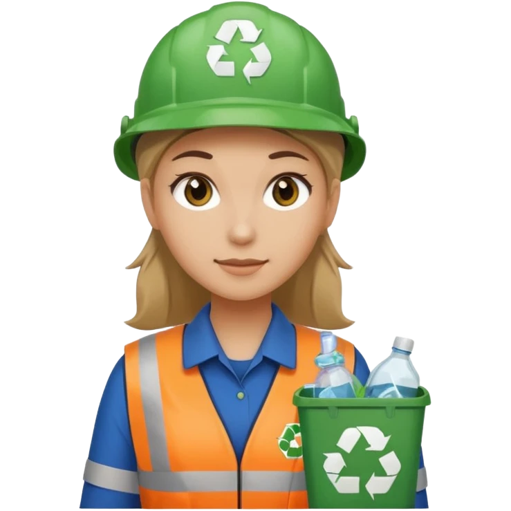 recycling worker female emoji
